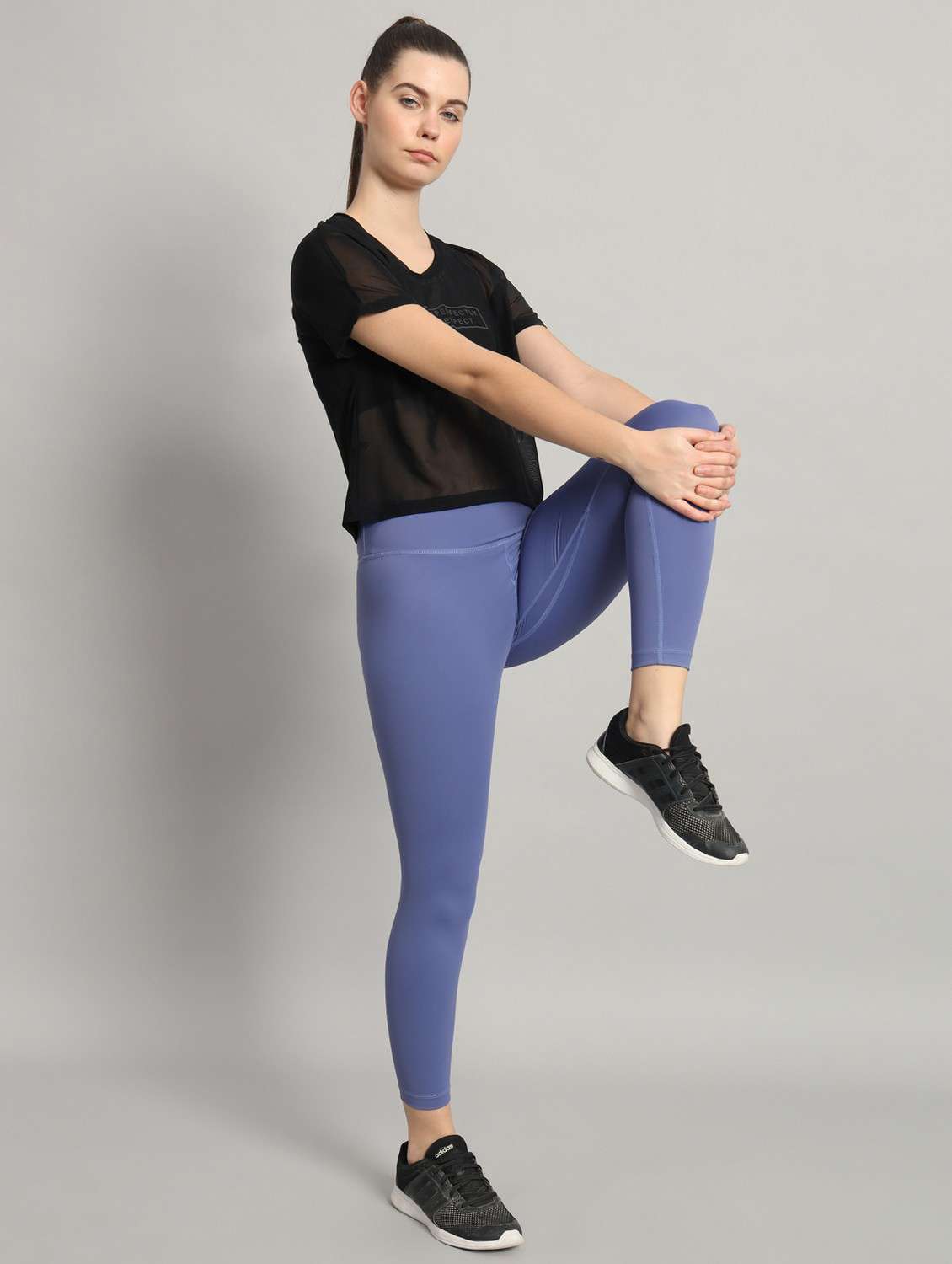 women typographic printed mesh sports t-shirt - 21763443 -  Standard Image - 5