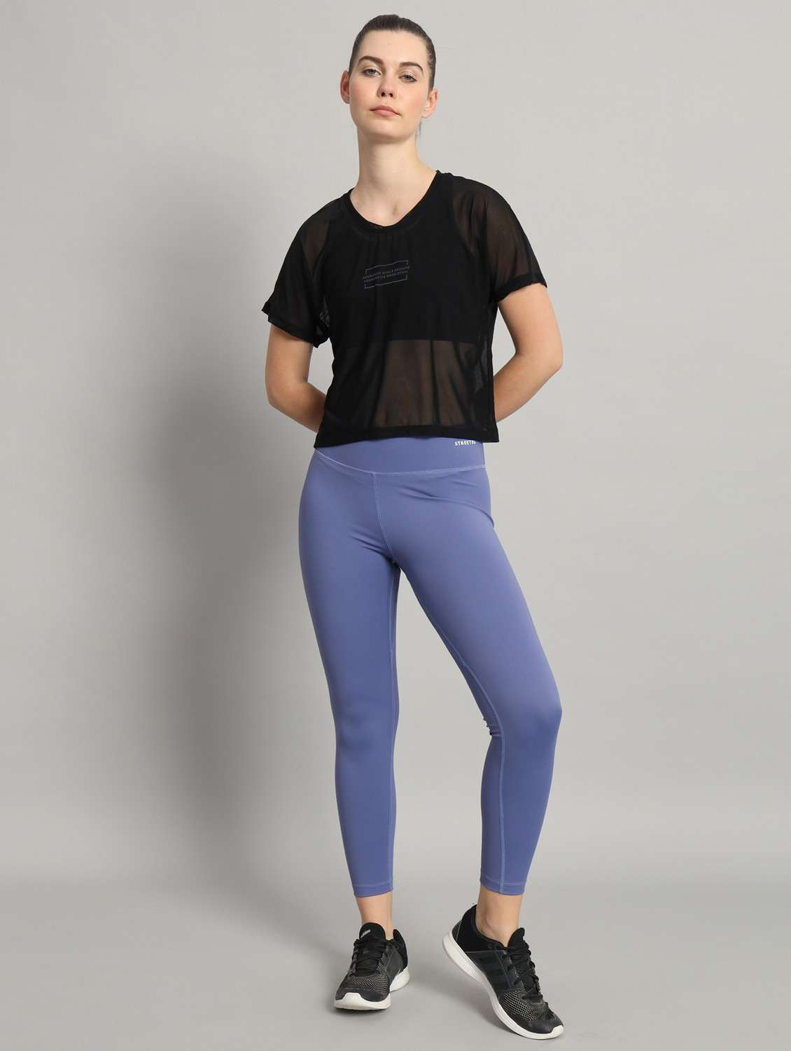 women typographic printed mesh sports t-shirt - 21763444 -  Standard Image - 5