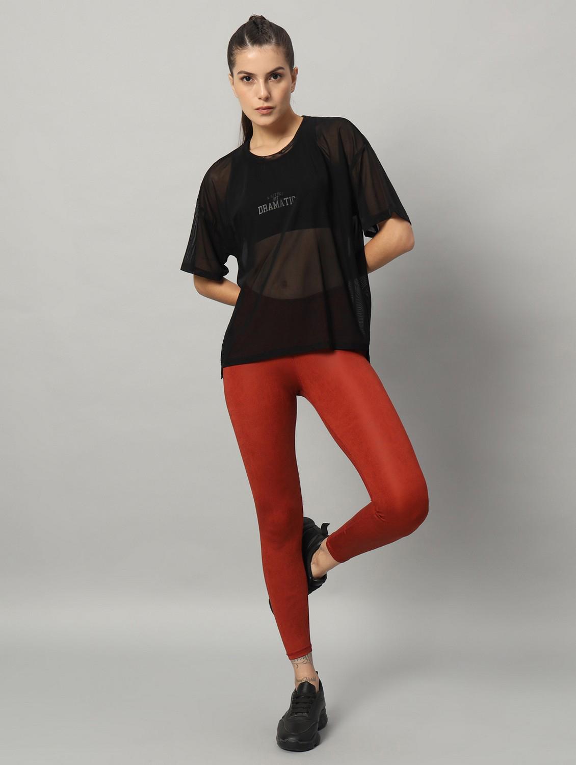 women typographic printed mesh sports t-shirt - 21763452 - Standard Image - 5