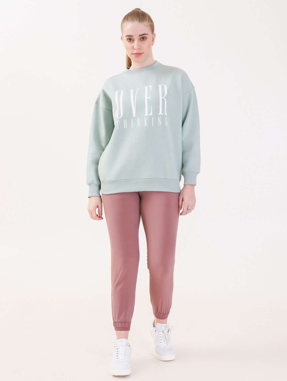 women printed long sleeves oversized sweatshirt - 21764123 -  Standard Image - 3