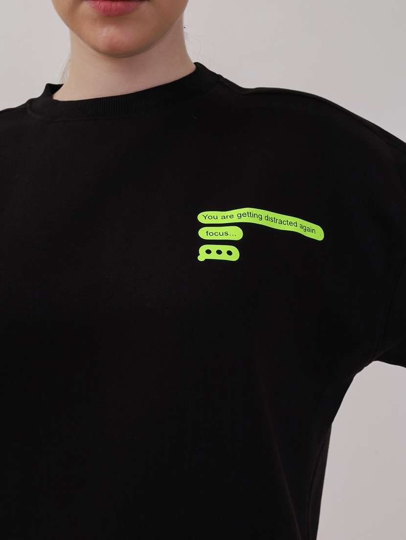 women printed long sleeves oversized sweatshirt - 21764125 -  Standard Image - 5