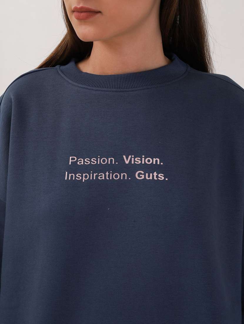 women printed long sleeves oversized sweatshirt - 21764129 -  Standard Image - 5