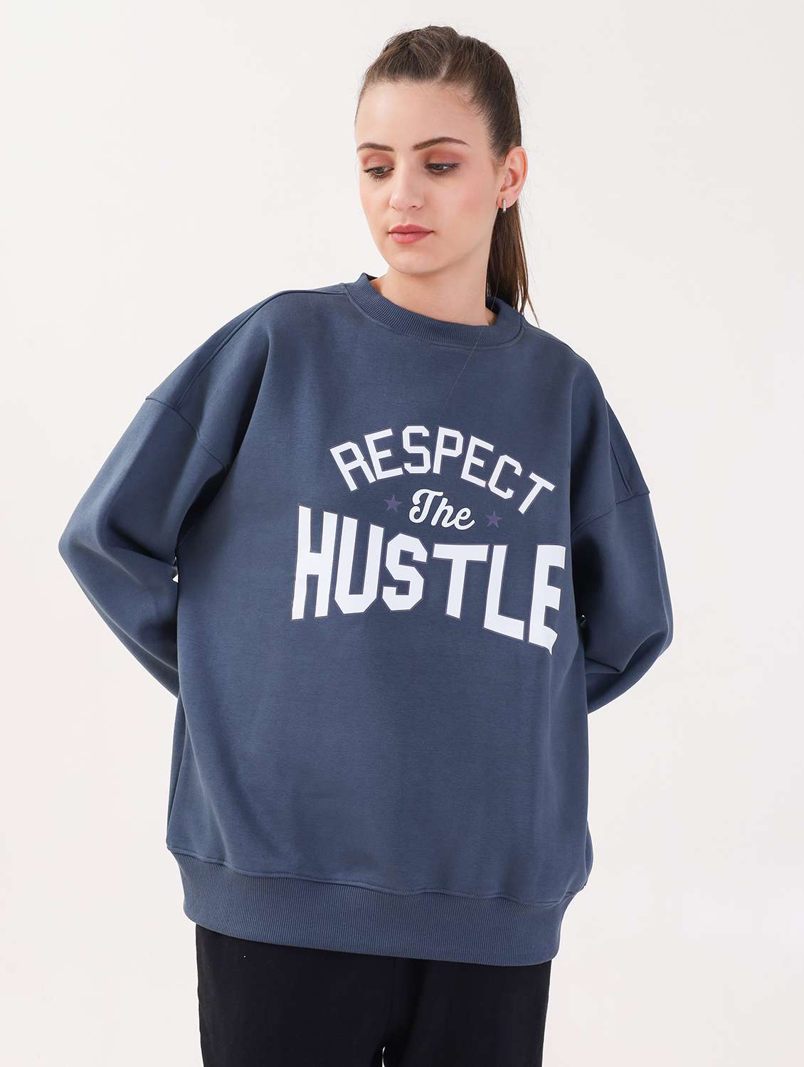 women long sleeve oversized sweatshirt