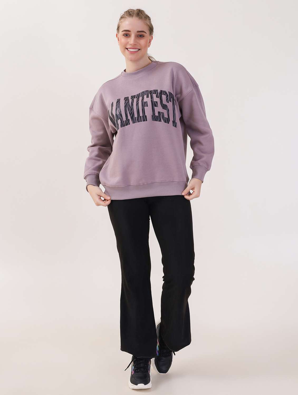 women long sleeve oversized sweatshirt - 21764140 -  Standard Image - 3
