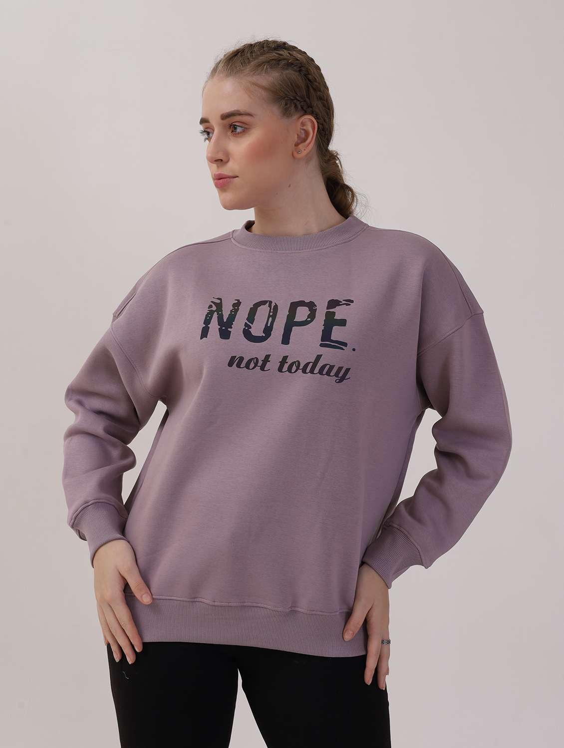 women long sleeve oversized sweatshirt