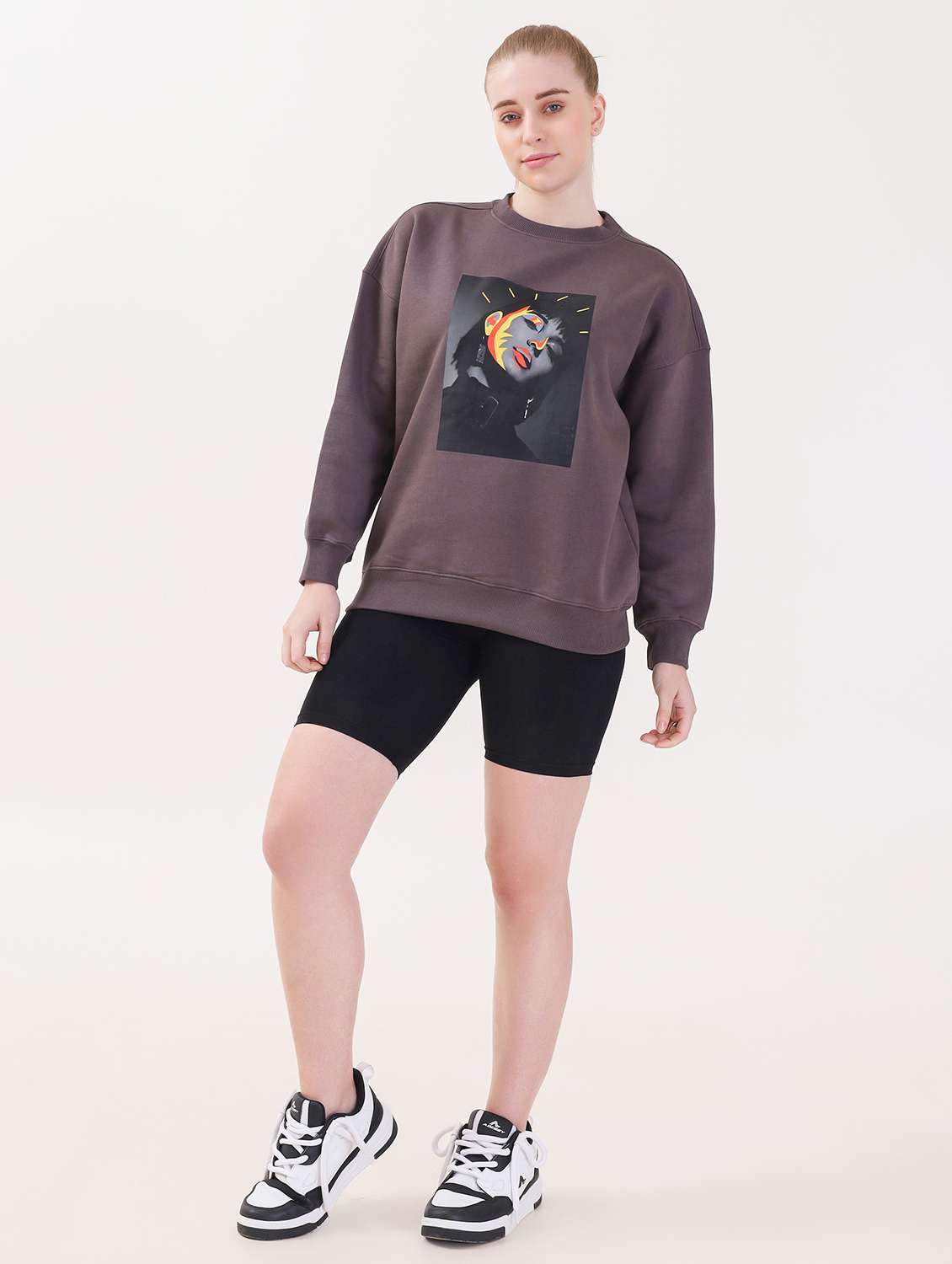 women long sleeve oversized sweatshirt - 21764146 -  Standard Image - 3