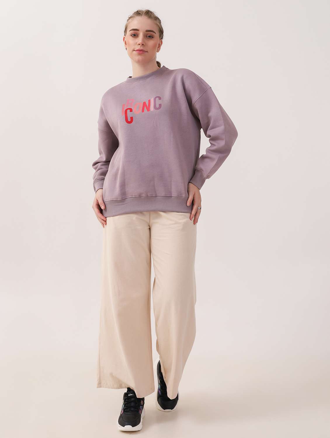 women long sleeve oversized sweatshirt - 21764148 -  Standard Image - 3