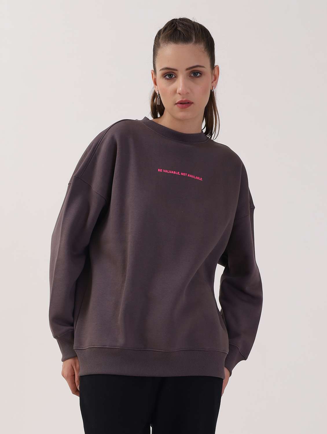 women long sleeve oversized sweatshirt