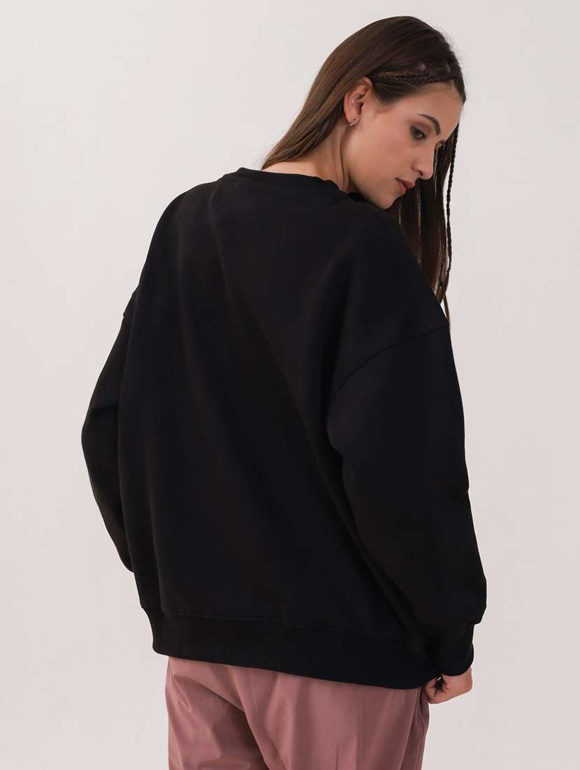 women printed long sleeves oversized sweatshirt - 21764153 -  Standard Image - 3