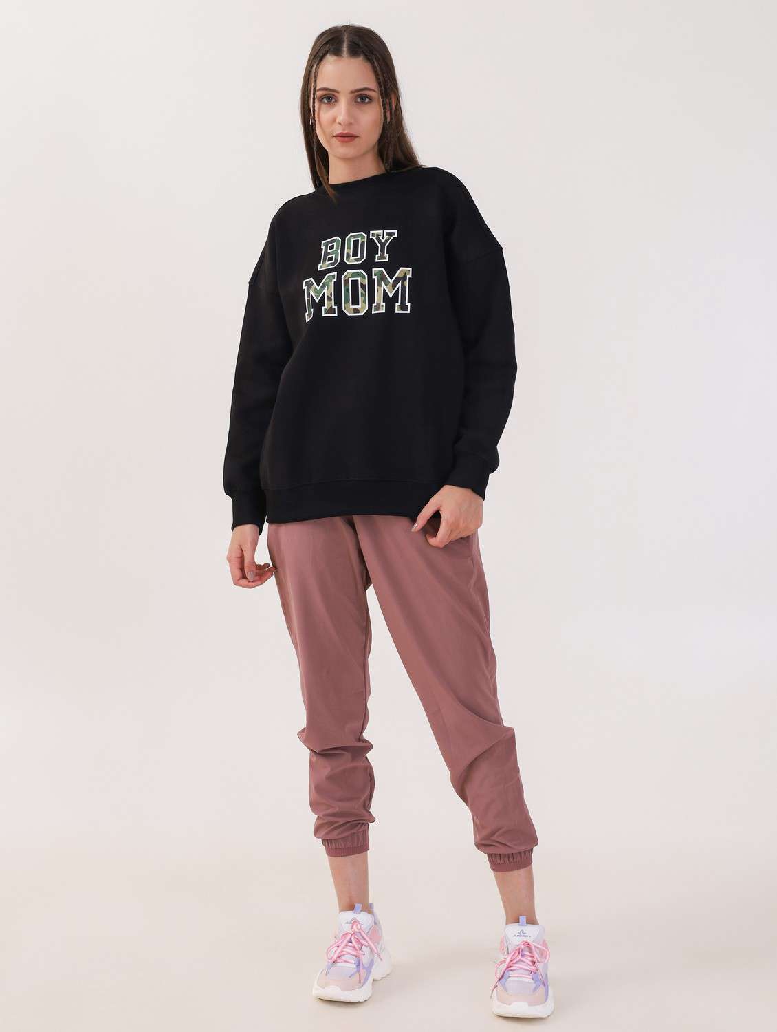 women printed long sleeves oversized sweatshirt - 21764153 -  Standard Image - 5