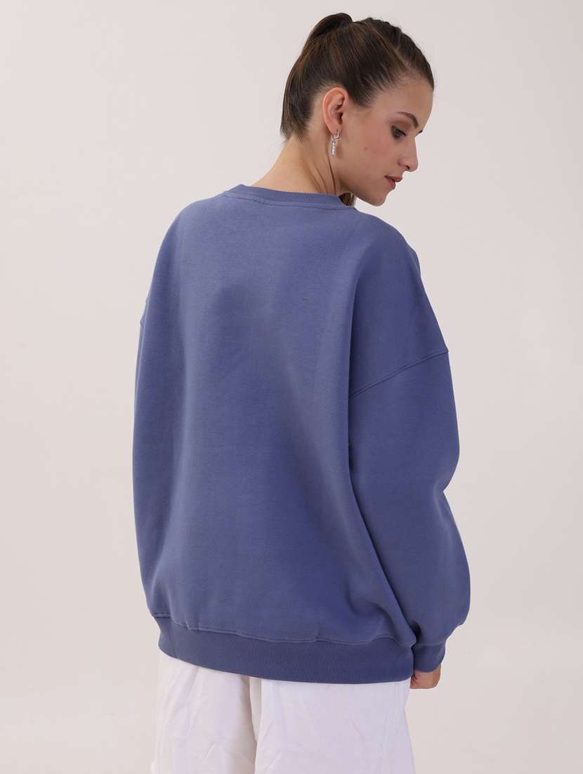 women printed long sleeves oversized sweatshirt - 21764159 -  Standard Image - 3