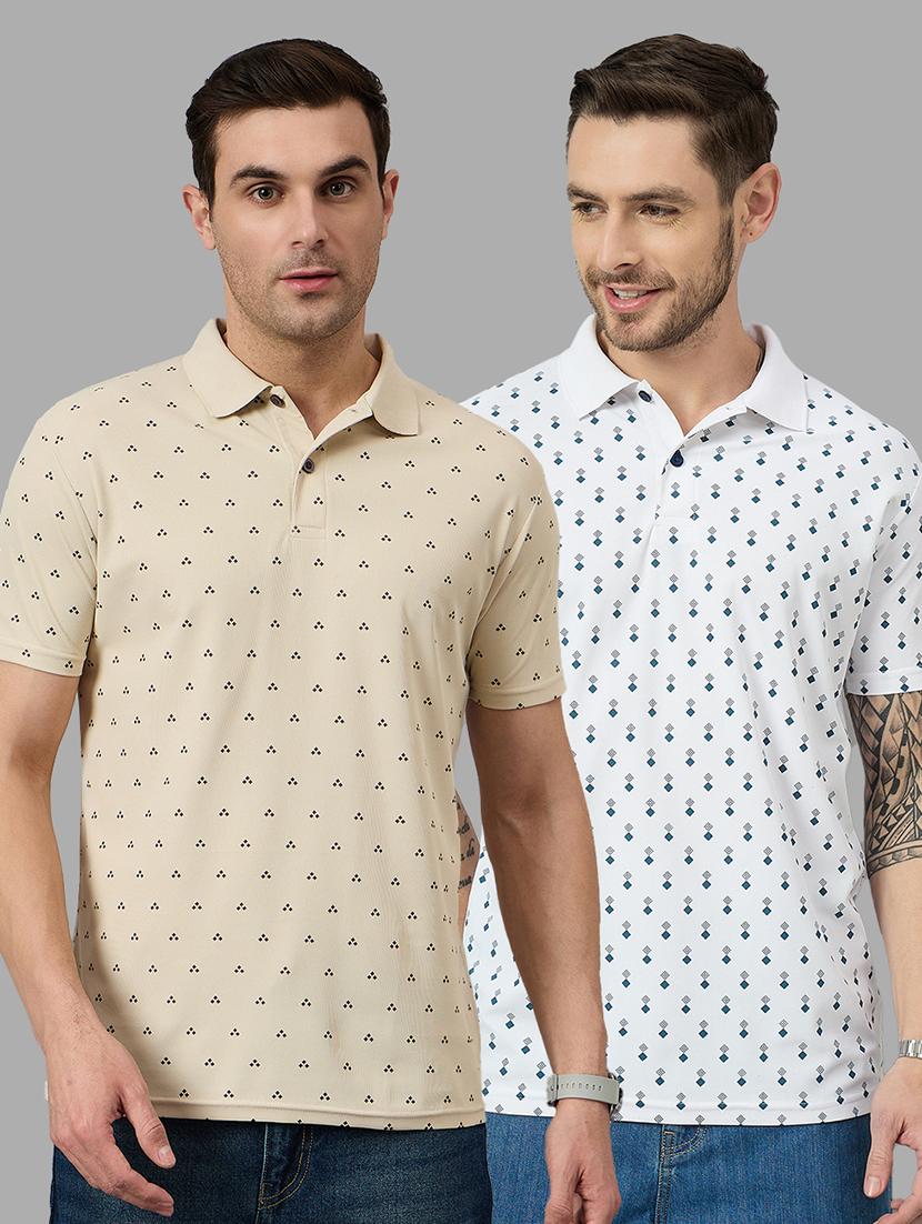 men pack of 2 printed regular fit polo t-shirt - 21764189 - Zoom Image - 0