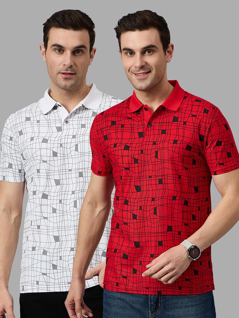 men pack of 2 short sleeve regular fit polo t-shirt - 21764201 - Zoom Image - 0