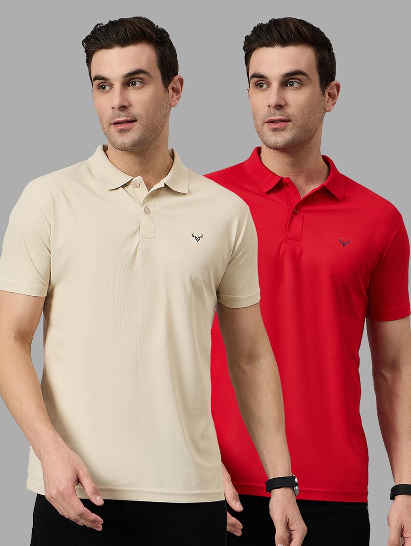men pack of 2 short sleeve regular fit polo t-shirt - 21764203 -  Zoom Image - 0