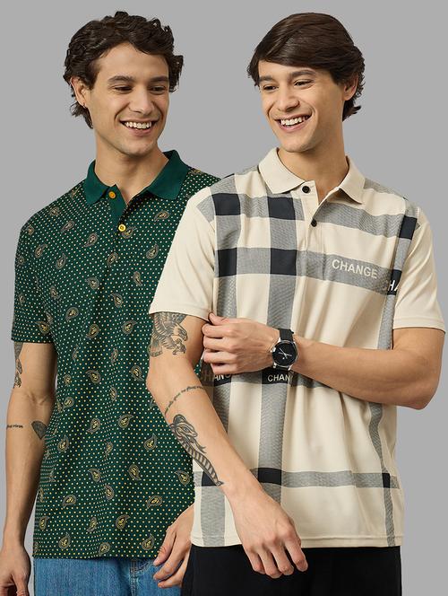 men pack of 2 short sleeve regular fit polo t-shirt - 21764211 -  Standard Image - 0