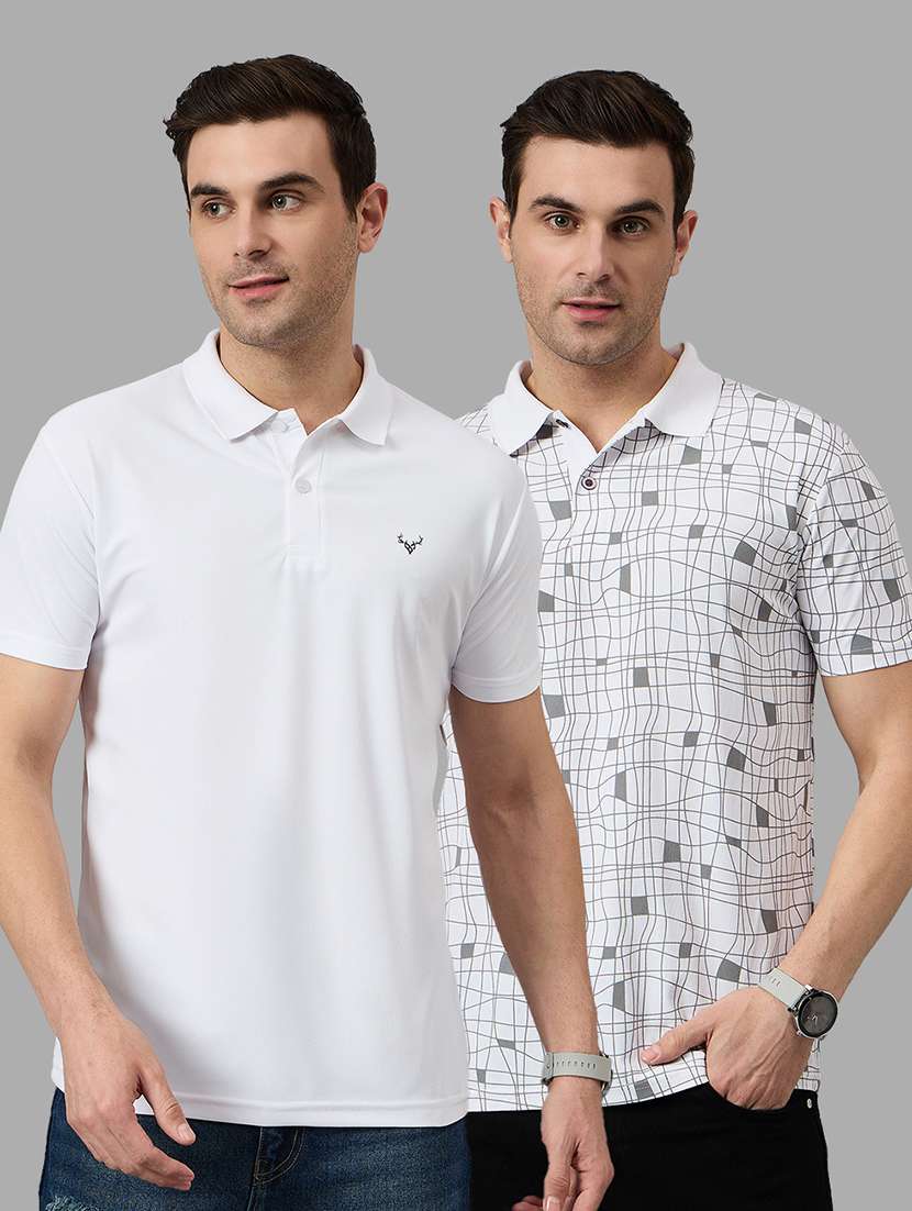 men pack of 2 short sleeve regular fit polo t-shirt