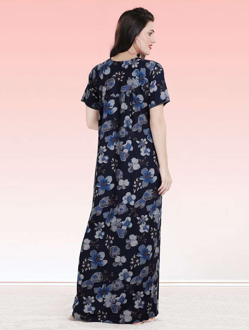 women floral print short sleeves nighty - 21764231 -  Standard Image - 3