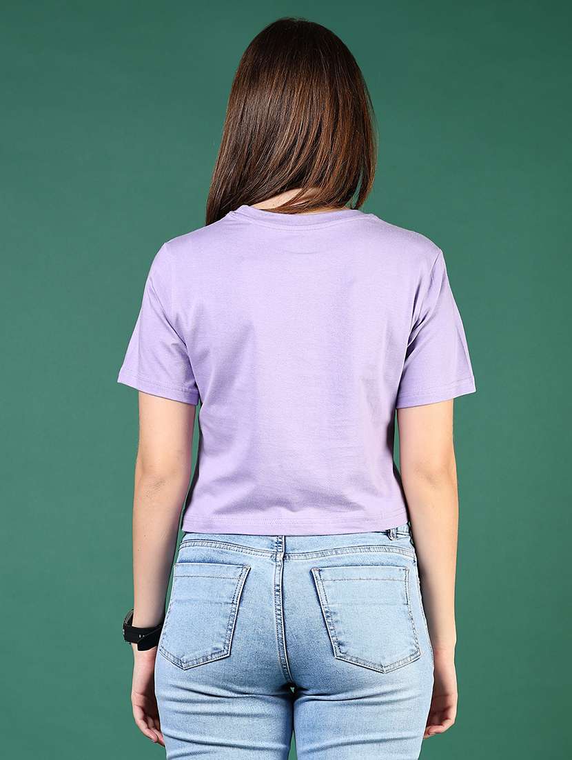 women typographic short sleeve crop t-shirt  - 21764252 -  Standard Image - 3