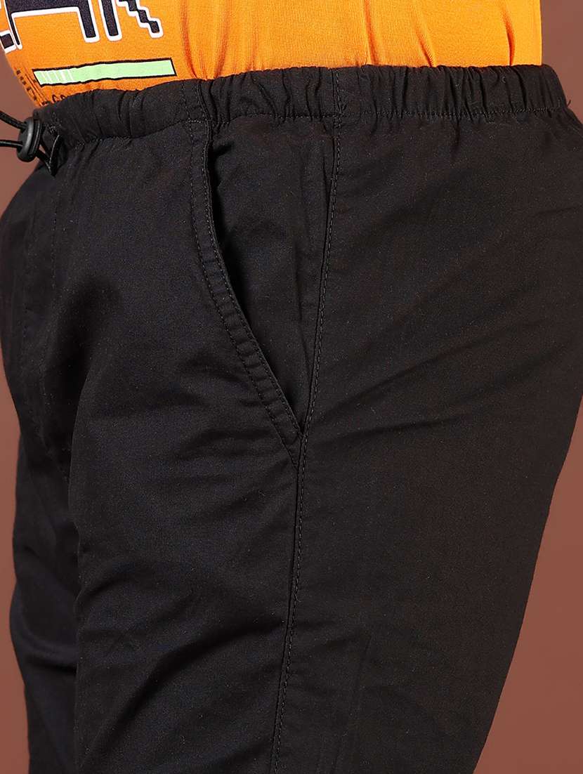 boys solid mid rise relaxed fit cargo - 21764268 -  Standard Image - 5