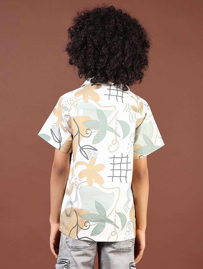 boys printed cuban collared short sleeve shirt - 21764302 -  Standard Image - 3