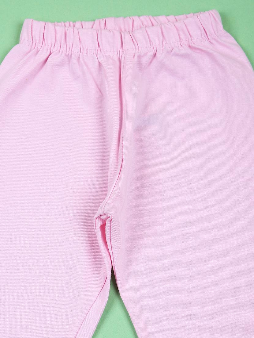 girls pink printed full length twin set - 21764320 - Standard Image - 3
