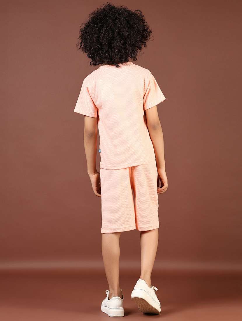 boys solid short sleeve co-ord set - 21764323 - Standard Image - 3