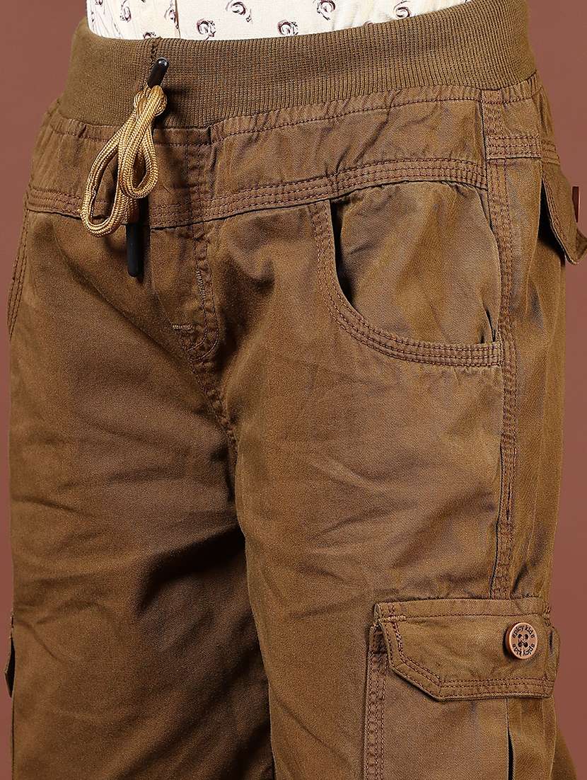 men solid mid rise relaxed fit cargo - 21764340 -  Standard Image - 3