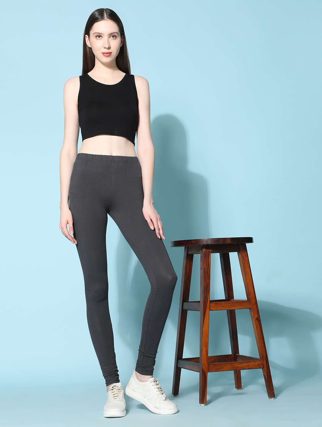 women solid active wear co-ord set