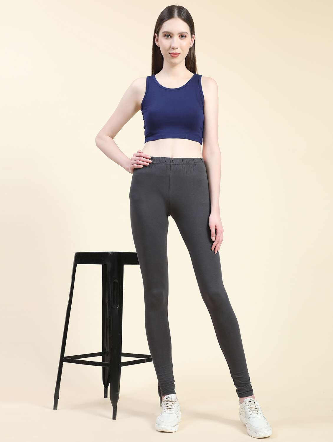 women solid active wear co-ord set