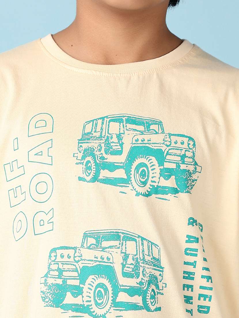 boys front print round neck t-shirt - 21764504 -  Standard Image - 3