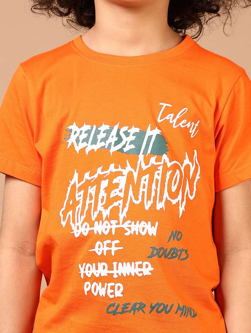 boys front print round neck t-shirt - 21764506 -  Standard Image - 3