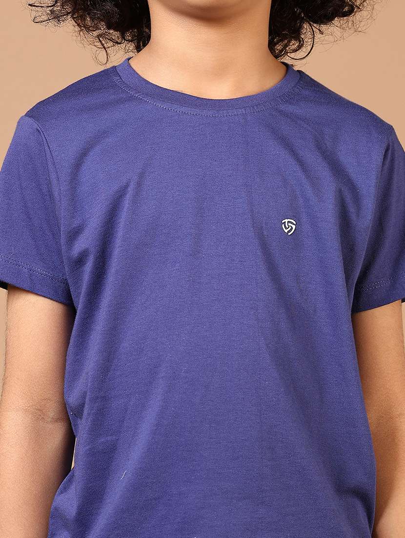 boys solid round neck t-shirt - 21764512 -  Standard Image - 3