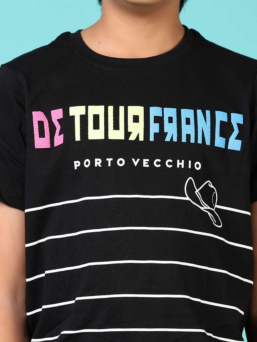 boys front print round neck t-shirt - 21764516 -  Standard Image - 3