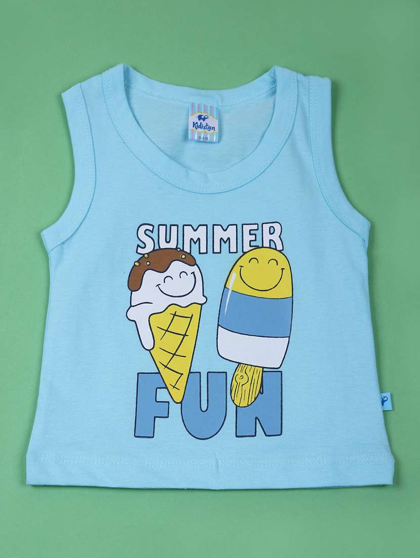 boys pack of 2 printed short & vest set - 21764594 -  Standard Image - 3