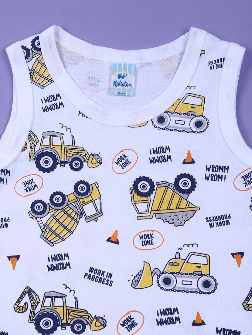 boys pack of 2 printed short & vest set - 21764595 -  Standard Image - 3