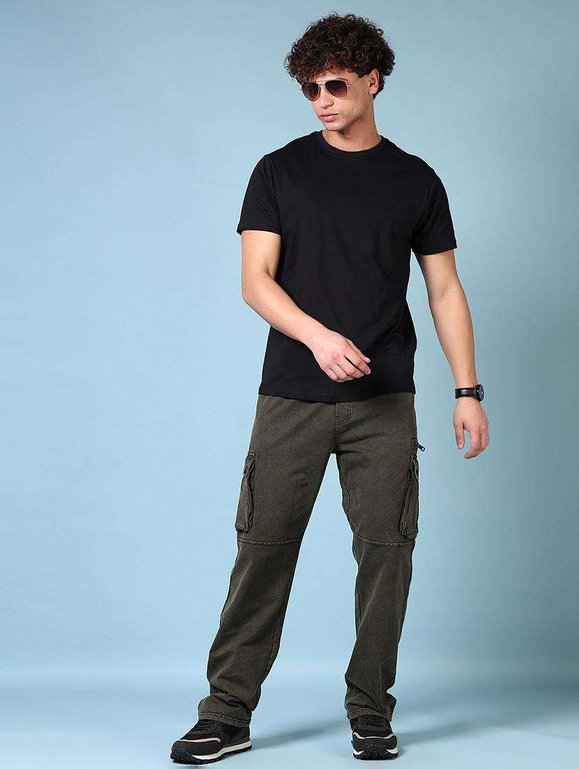 men solid short sleeves regular fit t-shirt - 21764648 -  Standard Image - 3