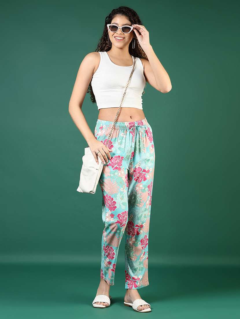women printed low rise loungewear pajamas - 21764687 - Standard Image - 5