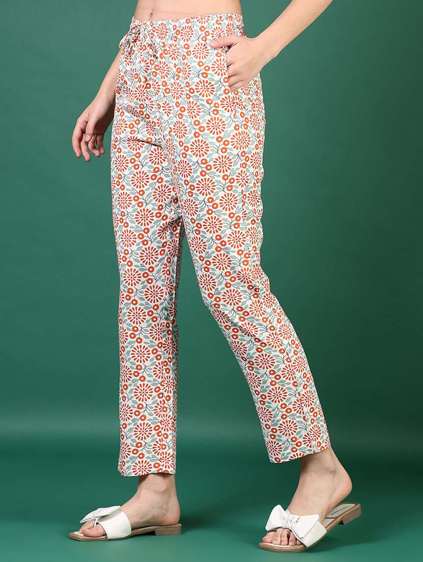 women printed low rise loungewear pajamas - 21764688 -  Standard Image - 3