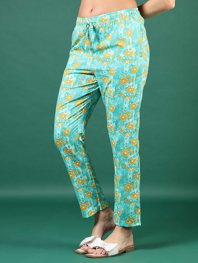 women printed low rise loungewear pajamas - 21764689 - Standard Image - 3