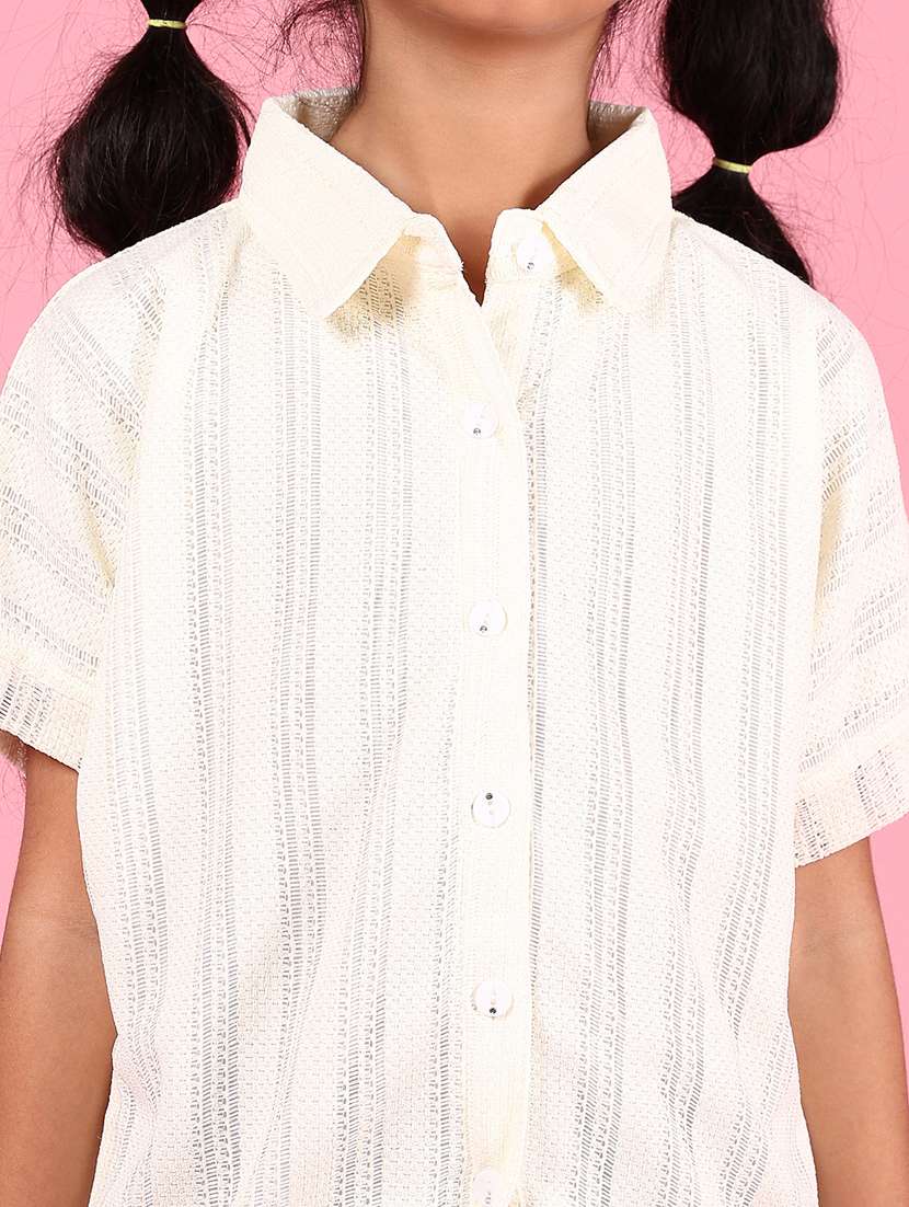 girls self designed collared shirt - 21764708 -  Standard Image - 5
