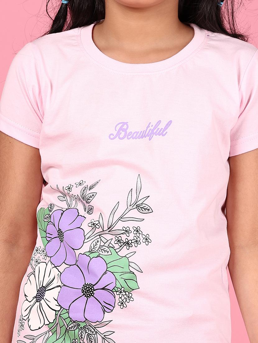 girls printed round neck short sleeves tee - 21764710 - Standard Image - 5