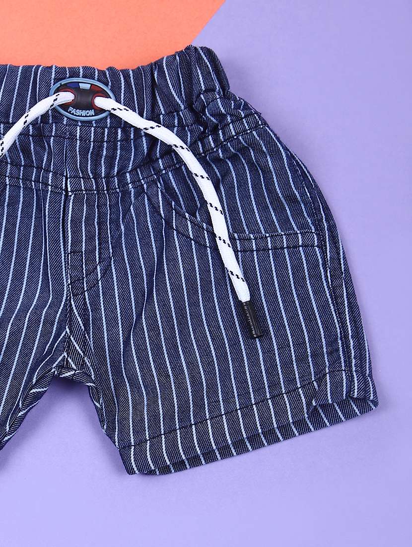 boys striped t-shirt & shorts casual wear set - 21764718 -  Standard Image - 3