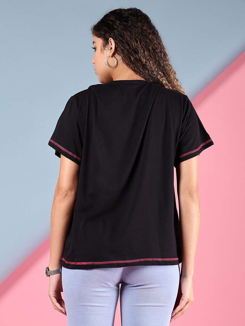 women printed short sleeve regular fit t-shirt - 21764731 -  Standard Image - 3
