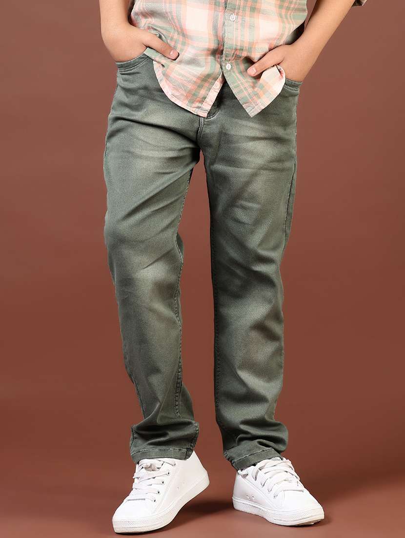 boys solid mid rise slim fit jean - 21764745 - Standard Image - 3