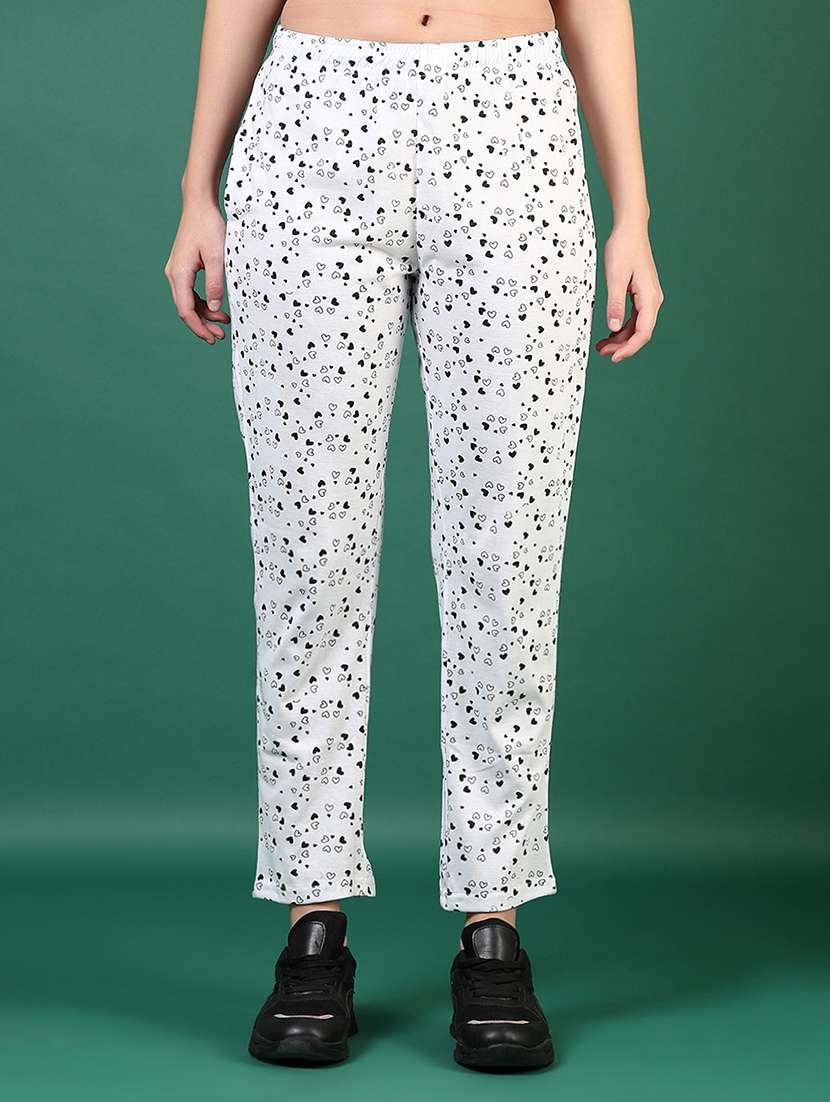 women printed low rise loungewear pajamas