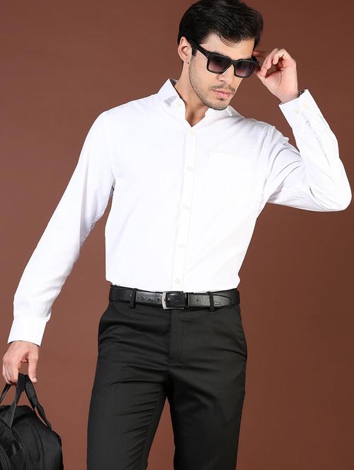 men solid long sleeve regular fit formal shirt - 21764772 -  Standard Image - 0