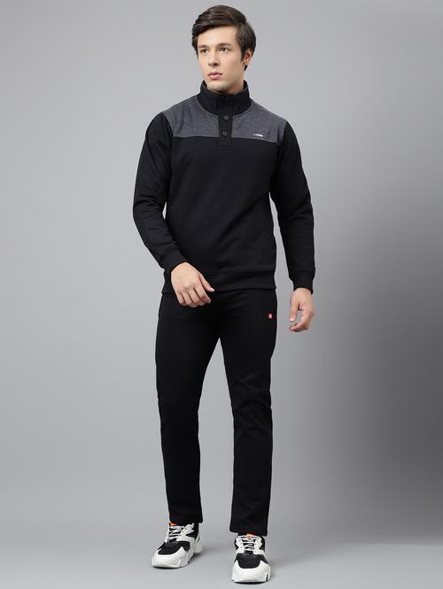 black cotton track suit - 21764997 -  Standard Image - 0