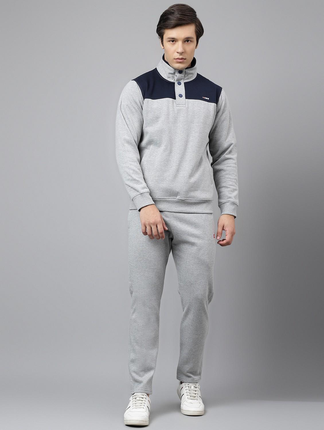 grey melange cotton track suit - 21765000 - Zoom Image - 0