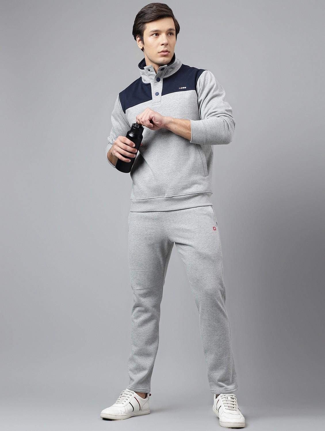 grey melange cotton track suit - 21765000 - Standard Image - 5