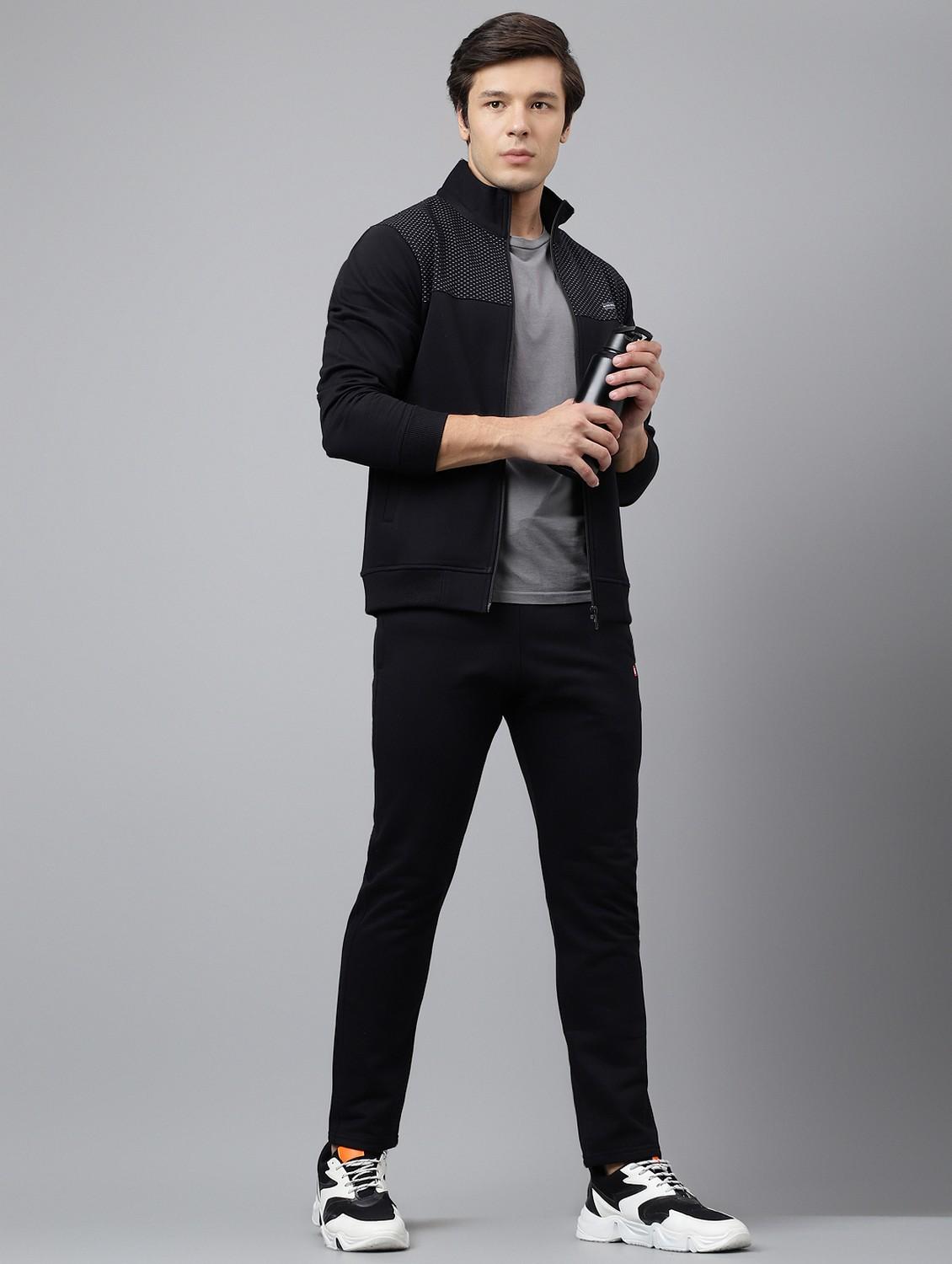 black cotton track suit - 21765001 - Standard Image - 5